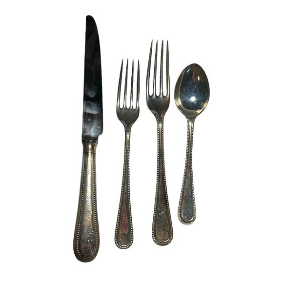 Carrs Sterling Silver Flatware Sheffield beads set of 4 - Picture 1 of 9